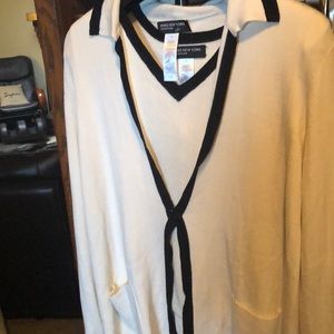 Dressy black n cream twinset